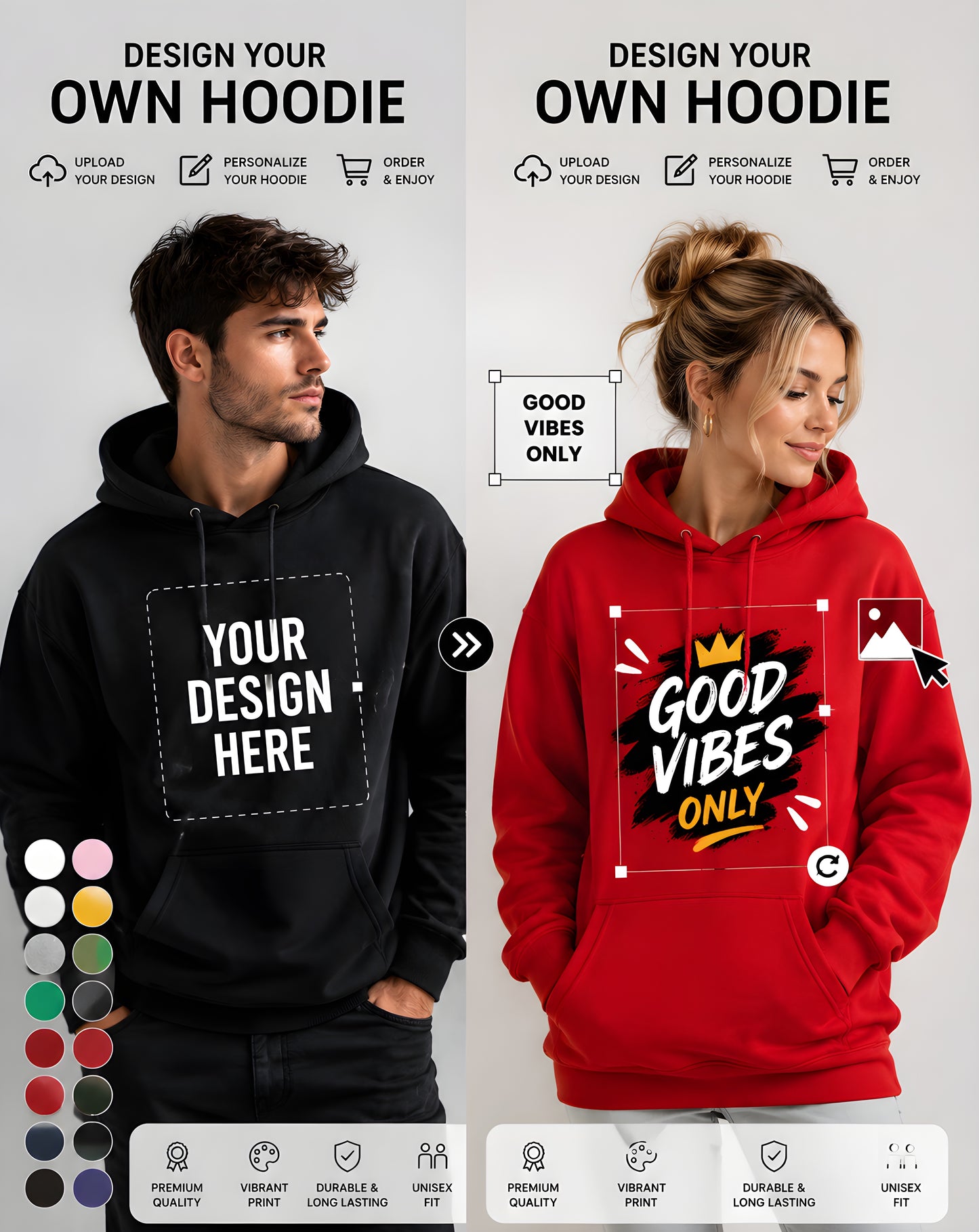 Hoodie zum selber gestalten
