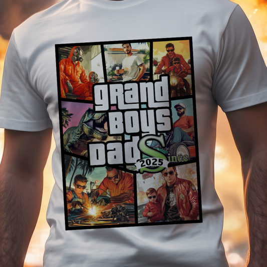 Grand Boys Dad – Organic / Bio anpassbares Vater & Sohn T-Shirt