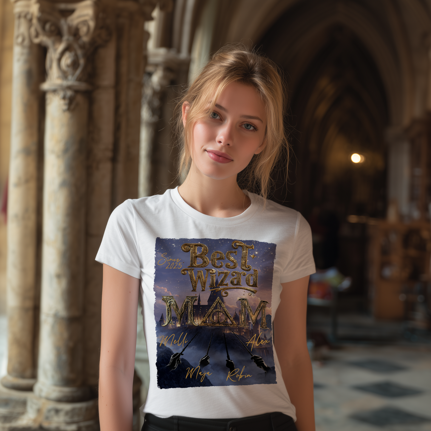 Best Wizard Mom T-Shirt Vor- und Rückseite