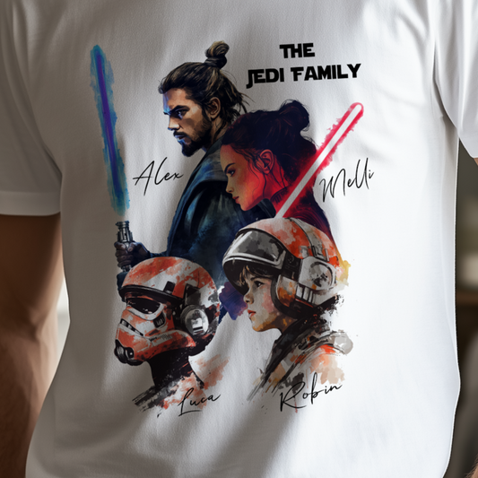 Das Jedi Family Papa Tshirt - 100% Bio Baumwolle