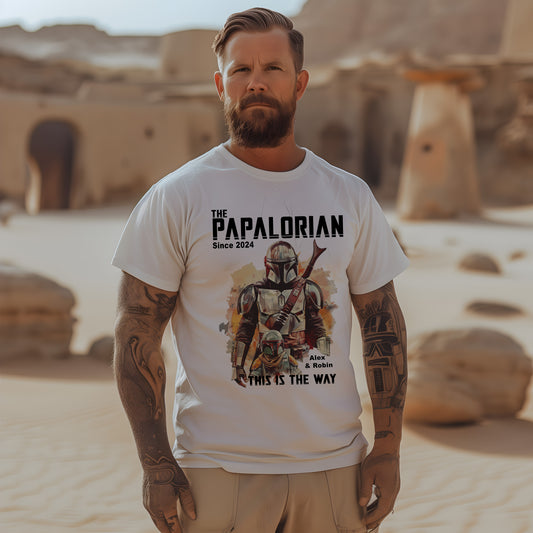 The Papalorian Tshirt für alle intergalaktischen Superpapas!